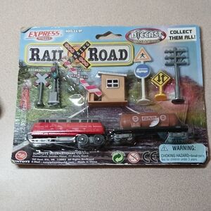 Express Rail Road Diecast Train Set - Red and Black
